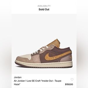 Nike Jordan 1 Low SE Craft - “Inside Out”